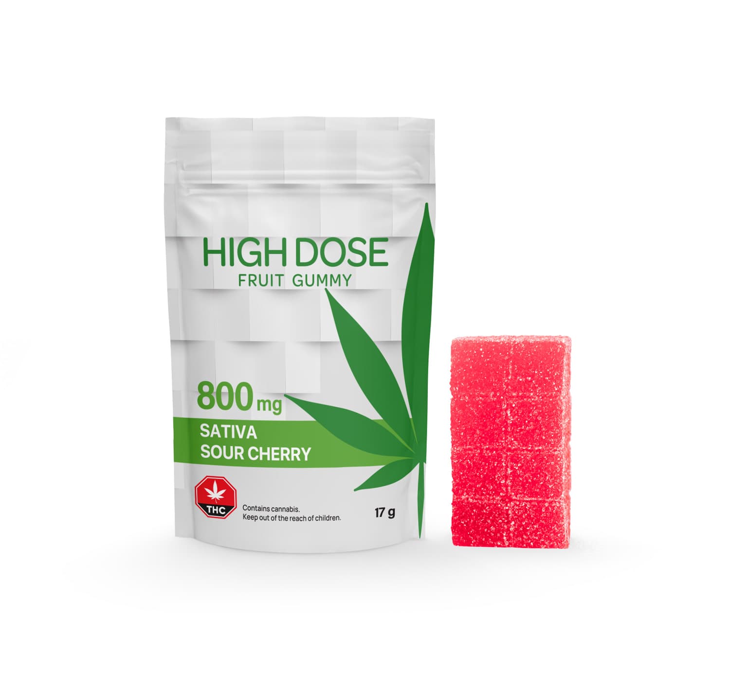 cherry fruit gummies | super strength | sativa | 800mg thc | high dose (copy)